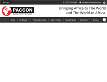 Tablet Screenshot of pacconlogistics.co.za